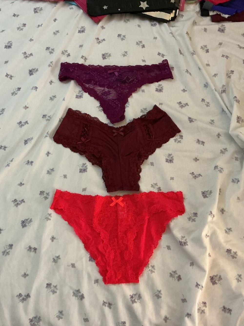 Victoria’s Secret Red/Pink Panties Lot of 3